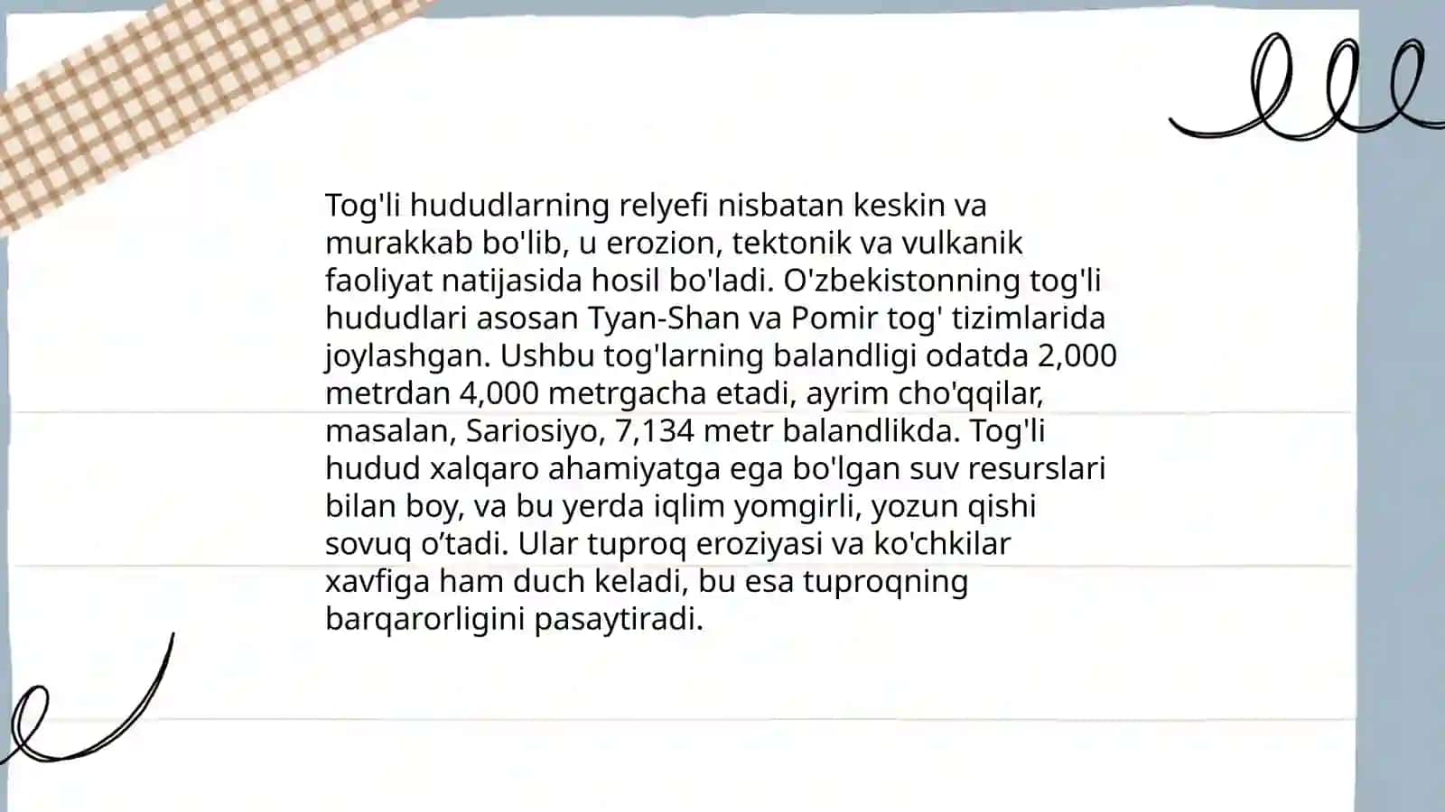 Yer relefining asosiy shakli va turlari 4