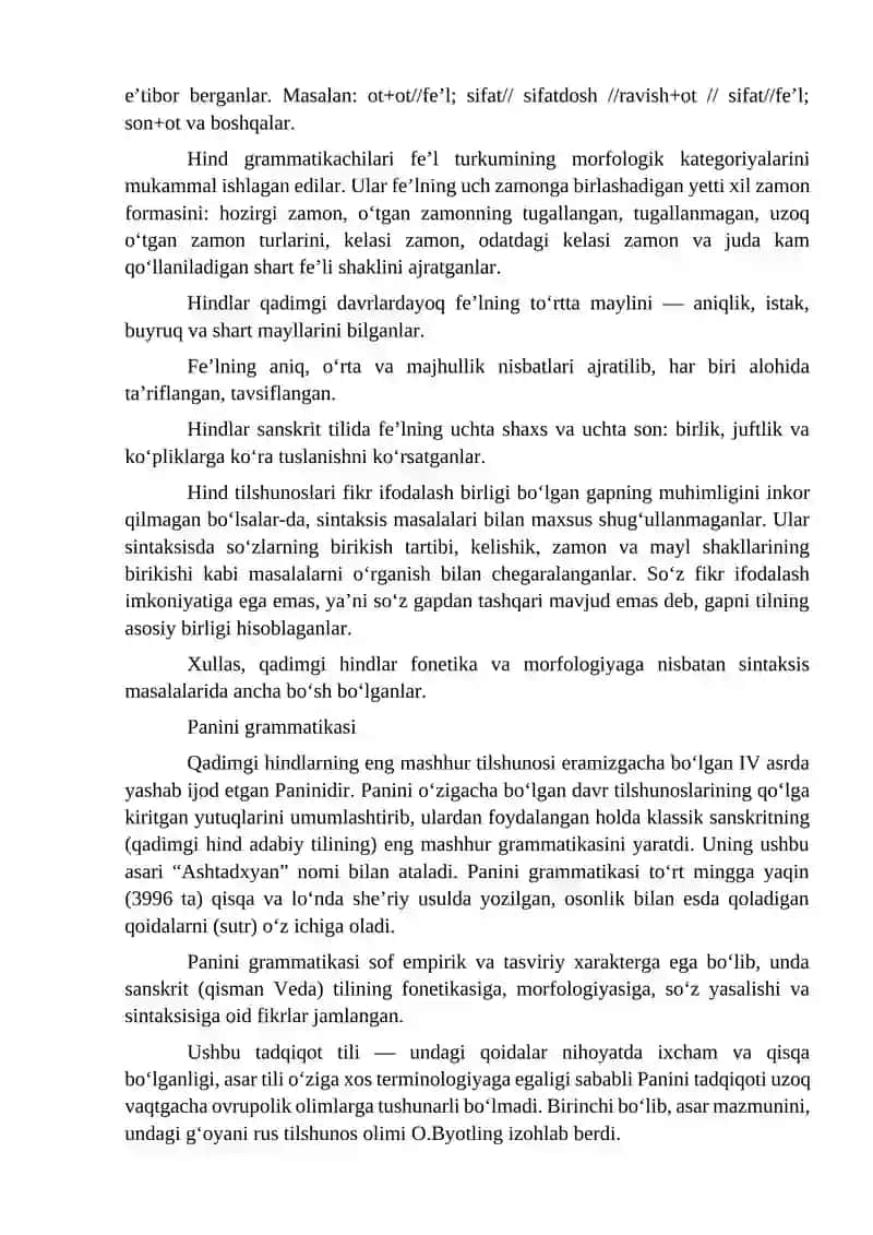 TILSHUNOSLIK FANI TARIXI. QADIMGI HIND, XITOY, GREK, RIM TILSHUNOSLIGI 4