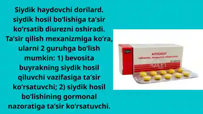 O‘t haydovchi vositalar umumiy taʼrifi, xossalari, qo‘llanilishi. Me'da osti bezining tashqi sekretor funksiyasi buzilganda qo‘llaniladigan vositalar 4