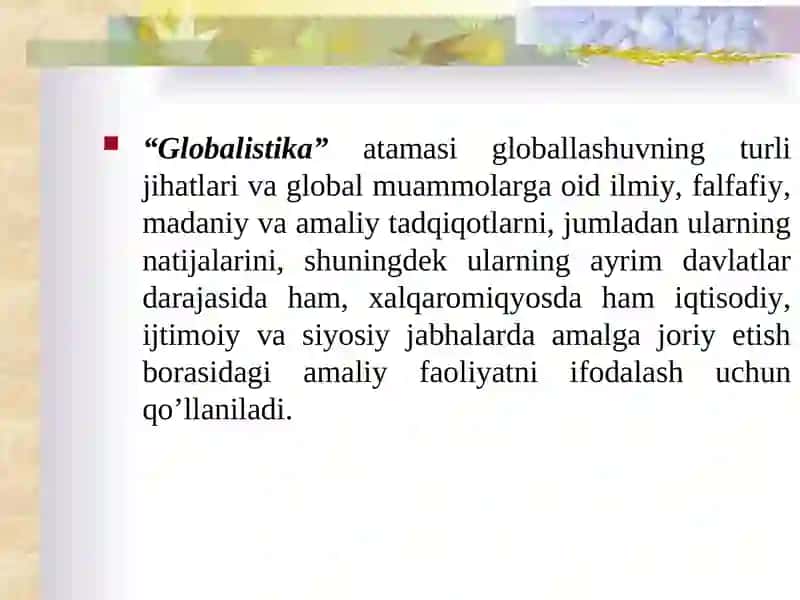 Globallashuv va barqaror taraqqiyot falsafasi 4