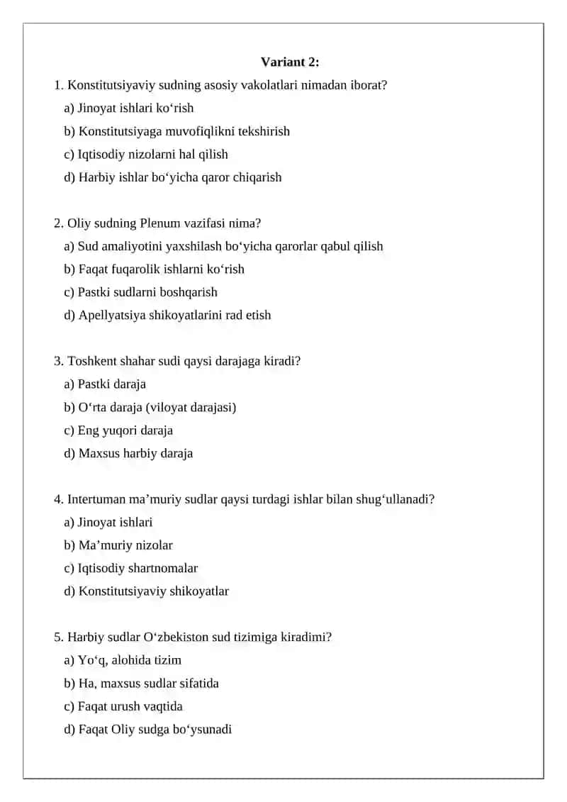O‘zbekiston Respublikasida sud tizimining tuzilishi 4