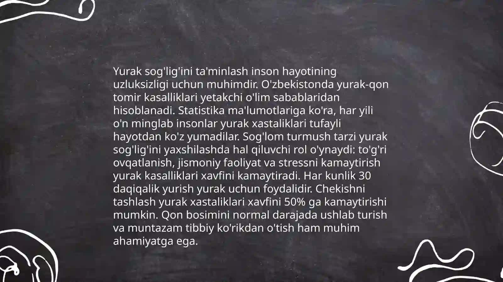 Aqliy va jismoniy mehnat vaqtida yurak qon tomir sistemasining vazifalari va gigienasi 4