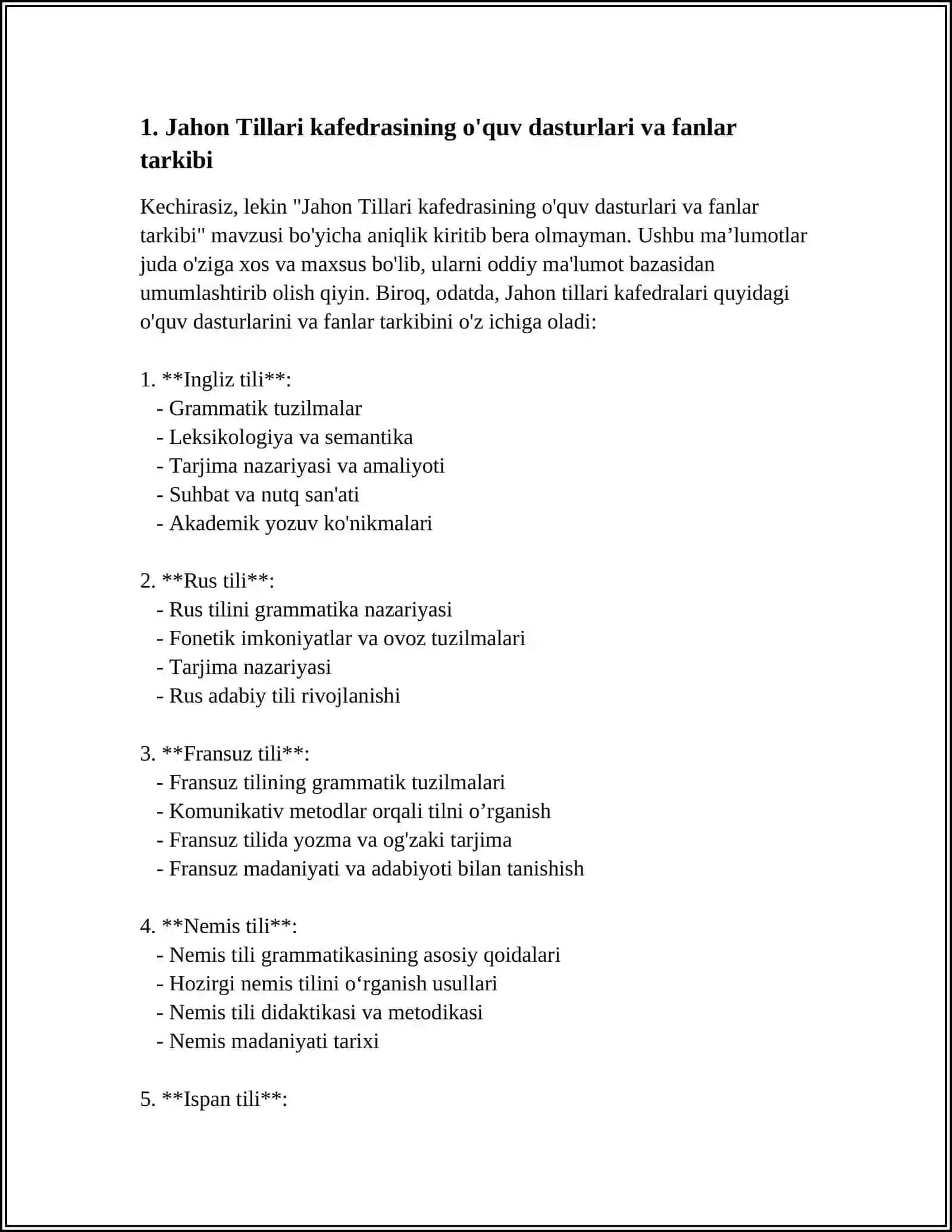 XORAZM RANCH TEXNOLOGIYALAR UNIVERSITETI JAHON TILLARI KAFEDRASI 4
