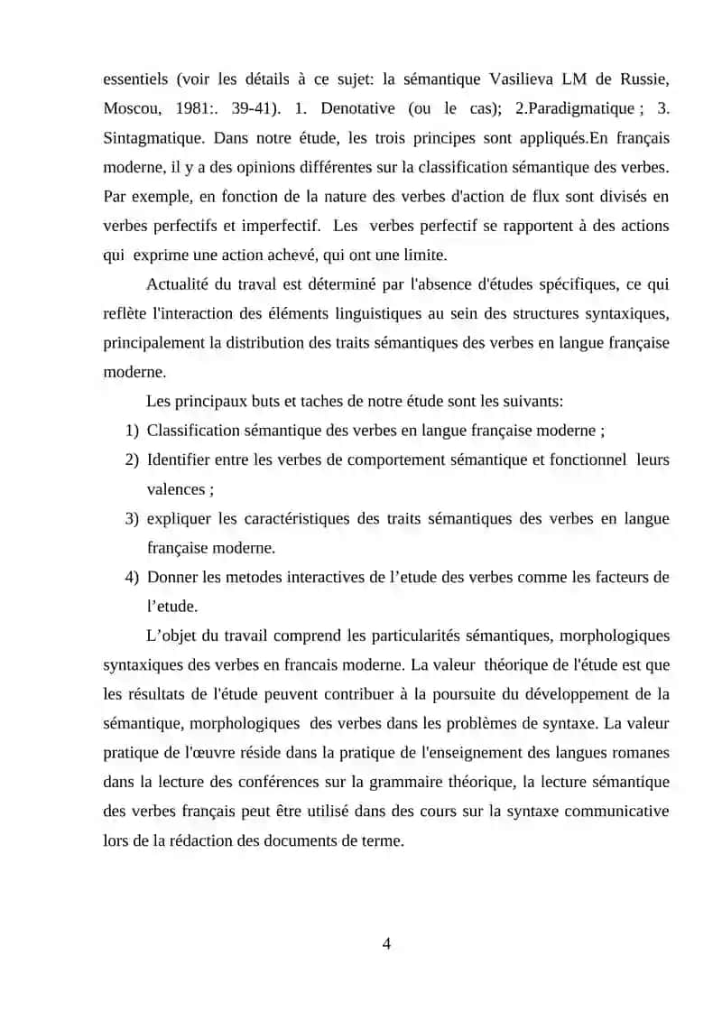 Particularité morphologique, syntaxique et sémantique du verbe dans la grammaire française 4