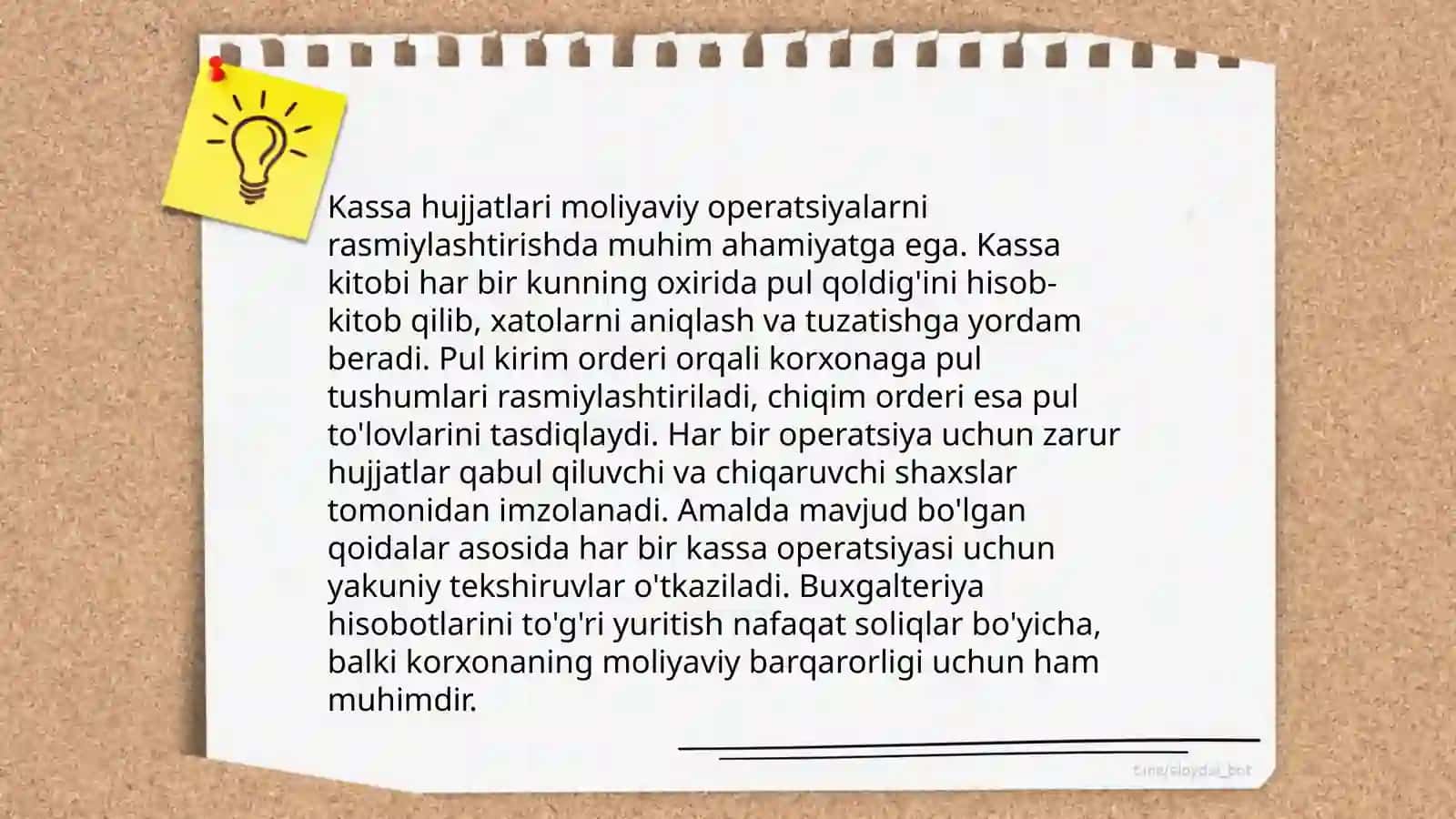 Kassa muomalalari hisobi 4