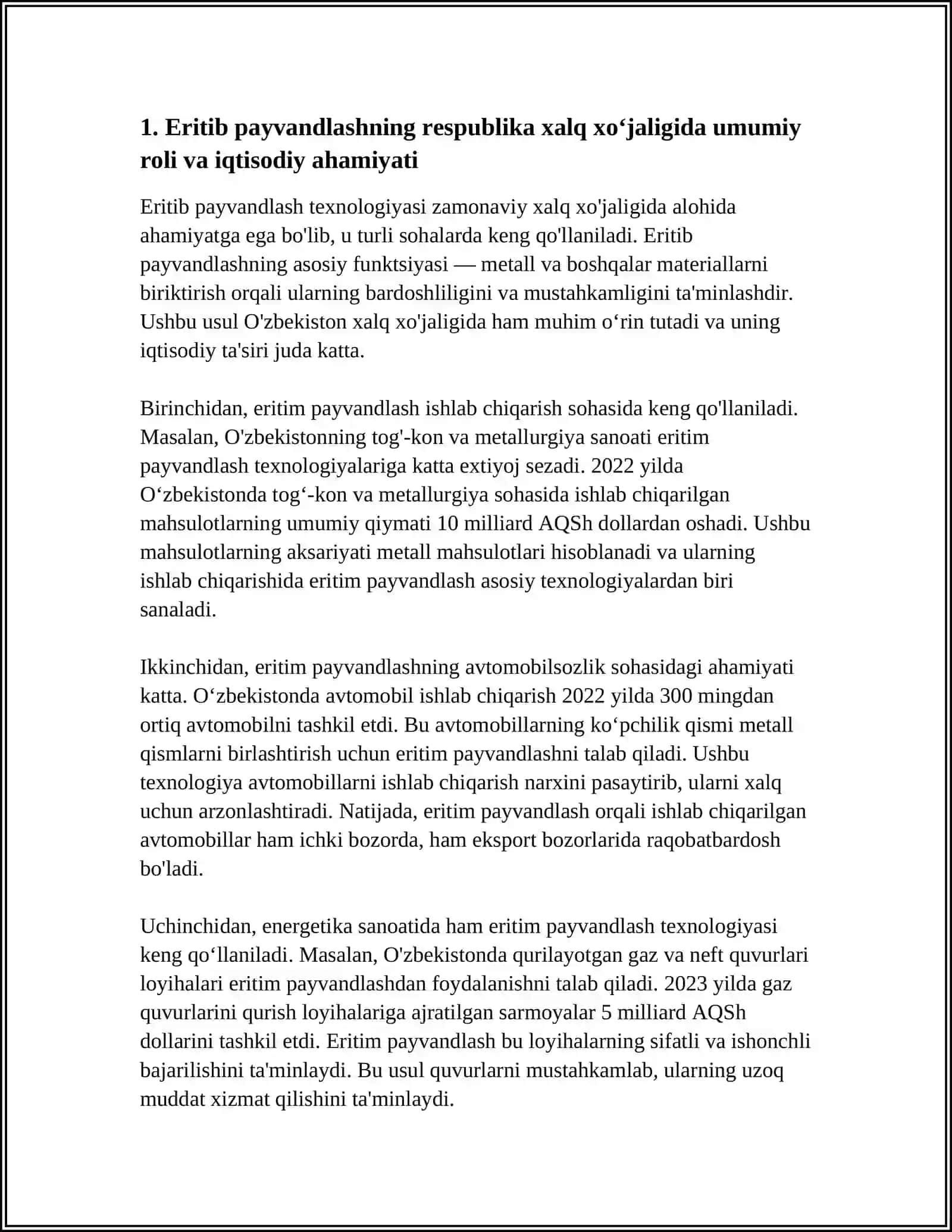 ERITIB PAYVANDLASHNING RESPUBLIKA XALQ XOʻJALIGIDA TUTGAN OʻRNI 4