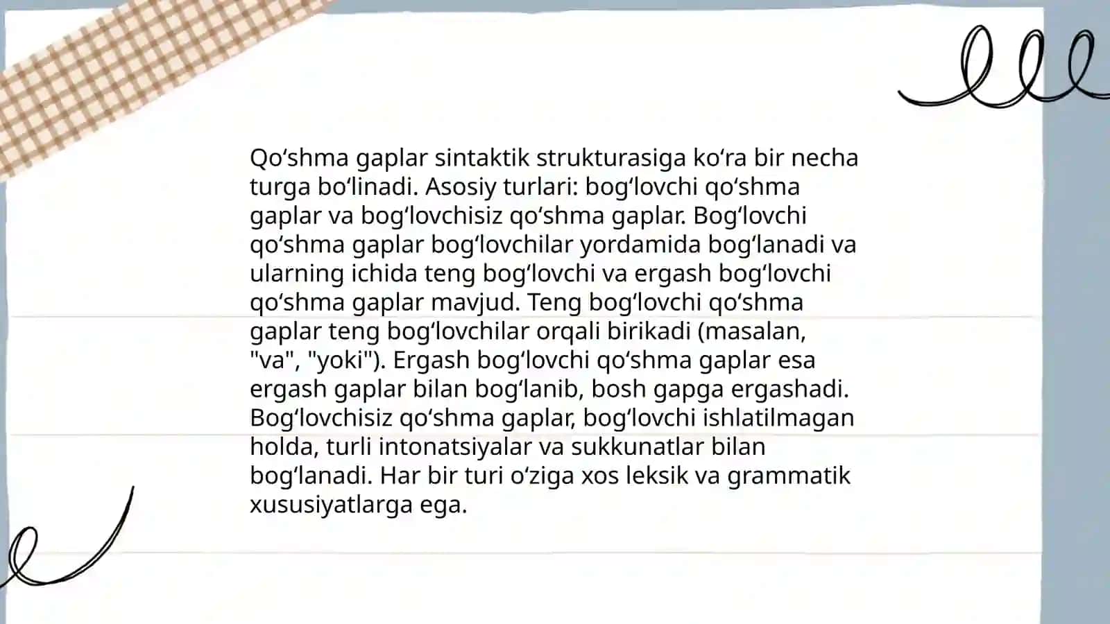 Qoʻshma gaplar 4