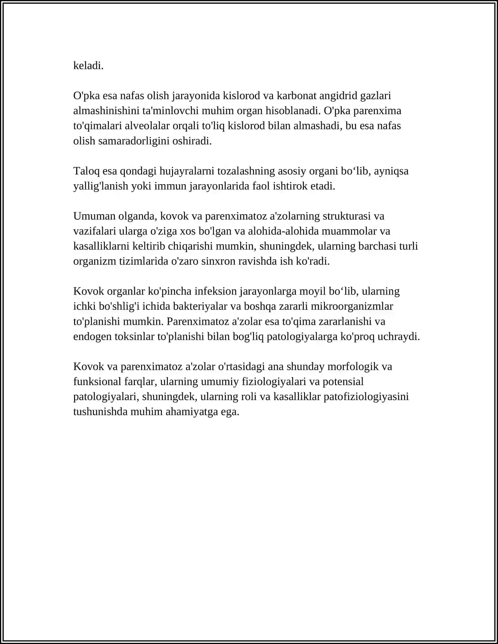 KOVOK VA PARENXIMATOZ AZOLARNING FIZIOLOGIYASI VA PATOLOGIYASI 4