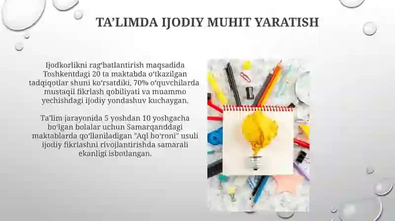 Ijodkorlikning ta'limdagi roli 4