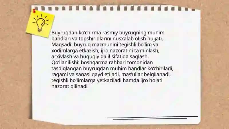 Buyruq va farmoyish 4