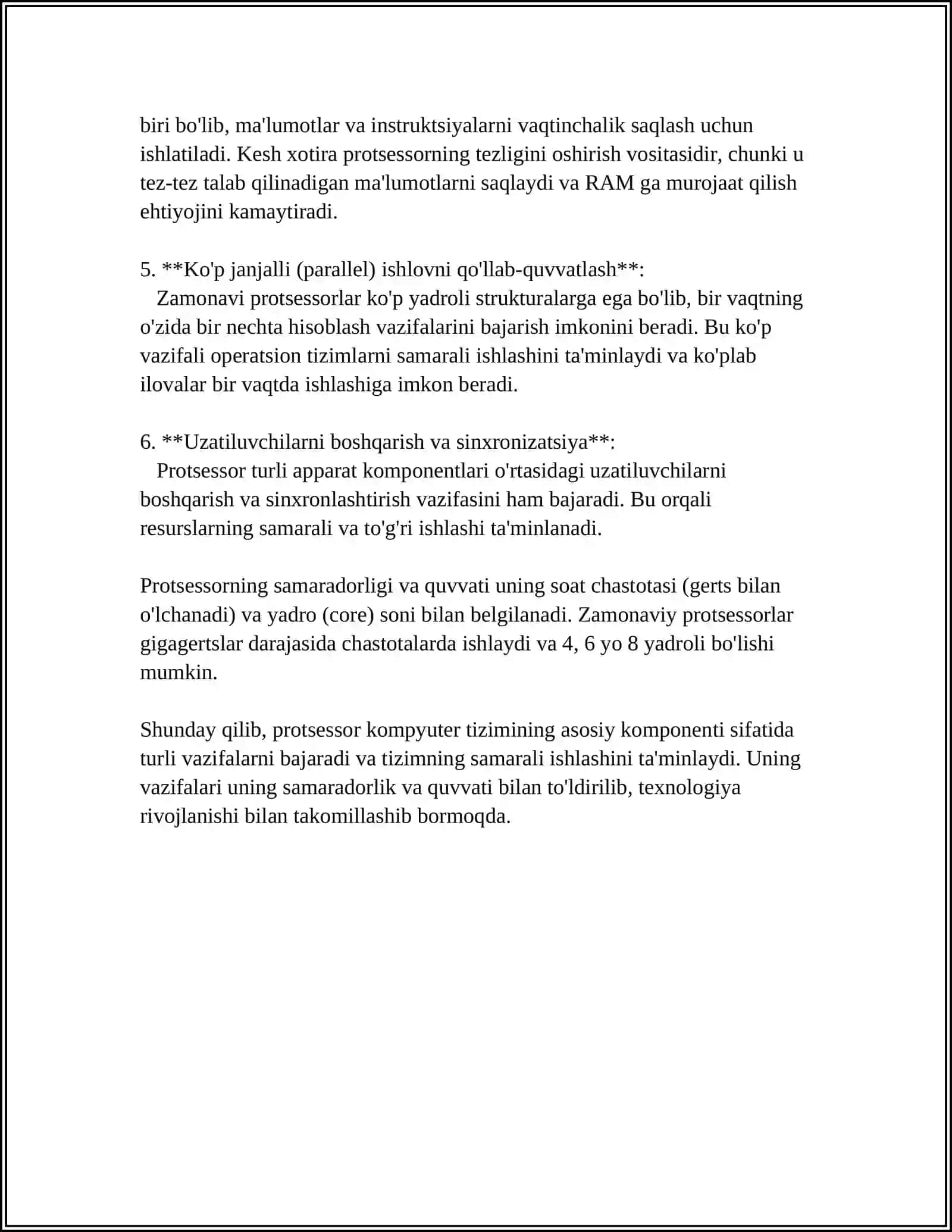 KOMPYUTERNING ASOSIY QURILMALARINING VAZIFALARI TASNIFI 4