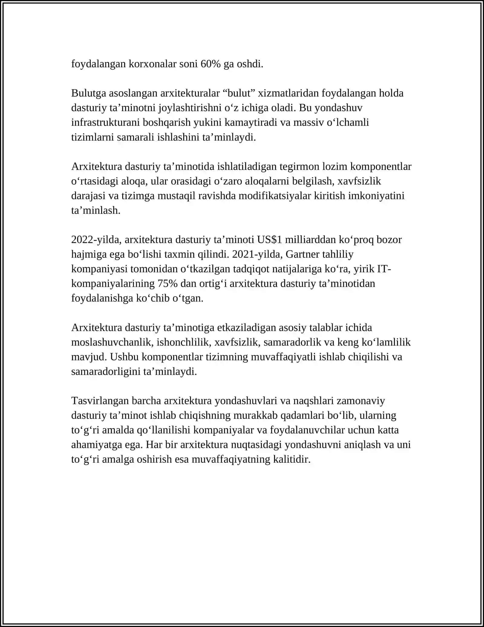 Arxitektura Dasturiy Ta'minoti 4