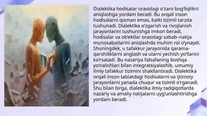 Dialektika umumiy aloqadorlik va rivojlanish toʻgʻrisidagi taʼlimot sifatida 4