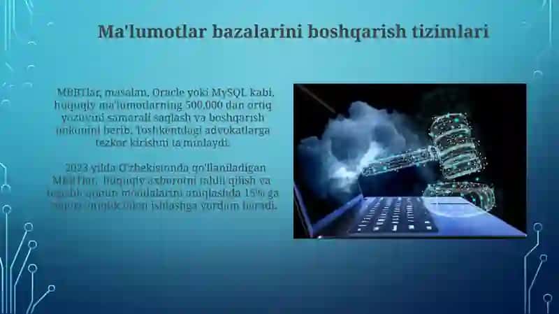 Huquqiy axborotni avtomatlashtirish: Samaradorlikni oshirish usullari 4