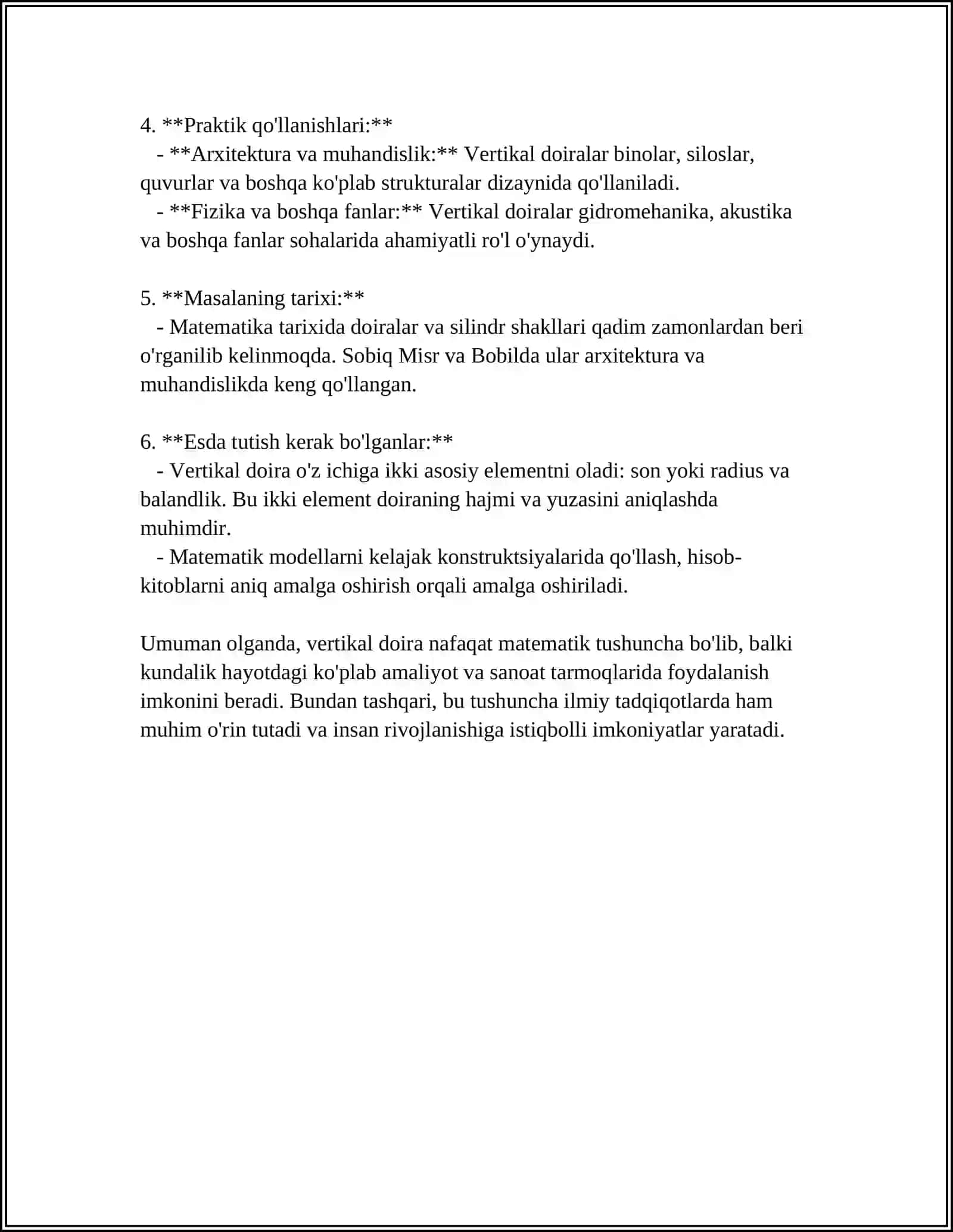 VERTIKAL DOIRA VERTIKAL BURCHAK O'LCHASH 4