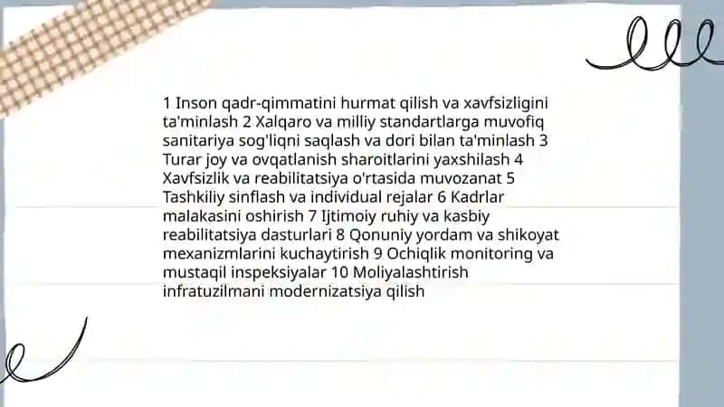 Jinoyat-ijroiya qonunchiligini takomillashtrishning asosiy yoʼnalishlari 4