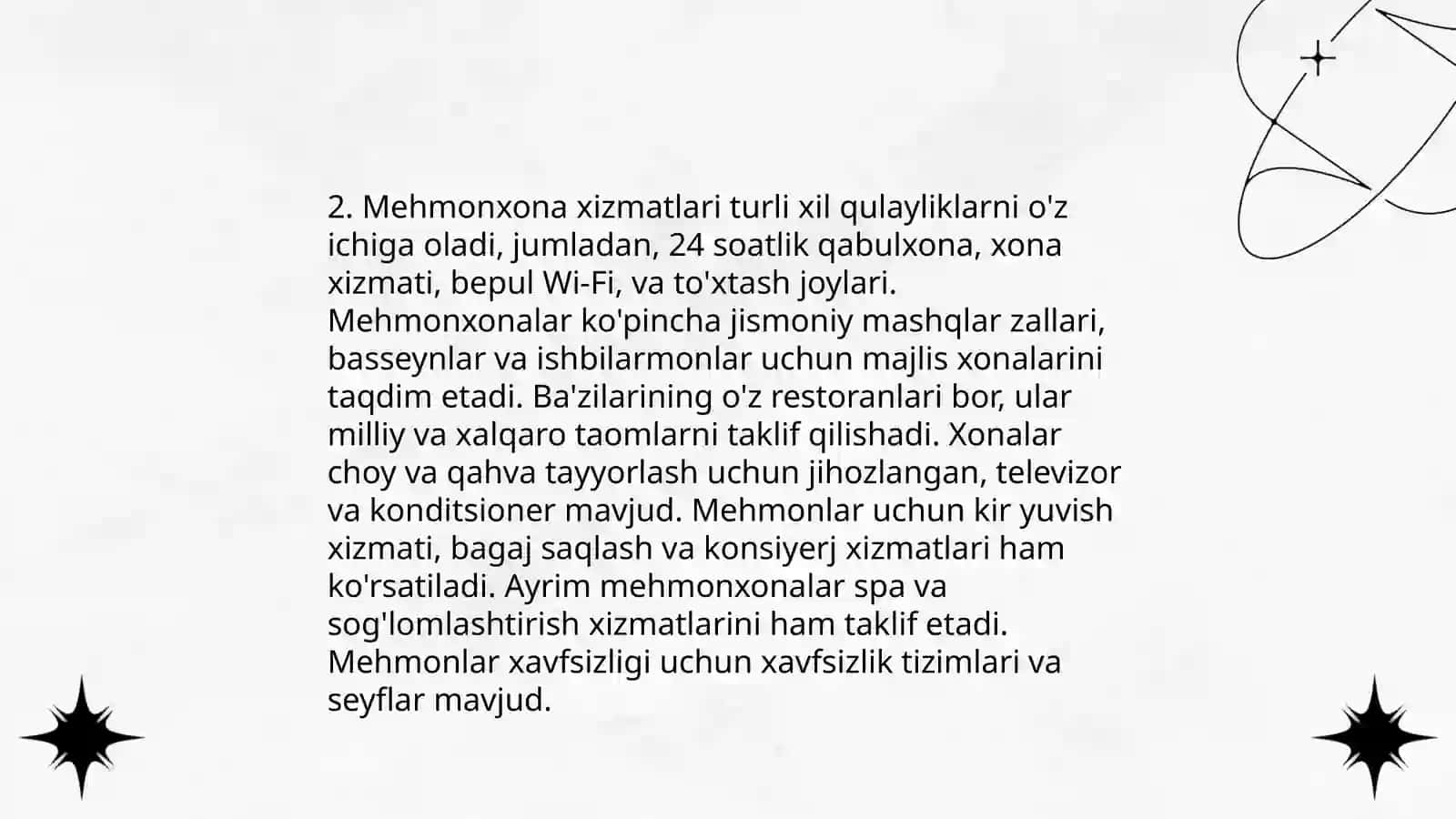 Mehmonhona boshqaruviga kirish 4
