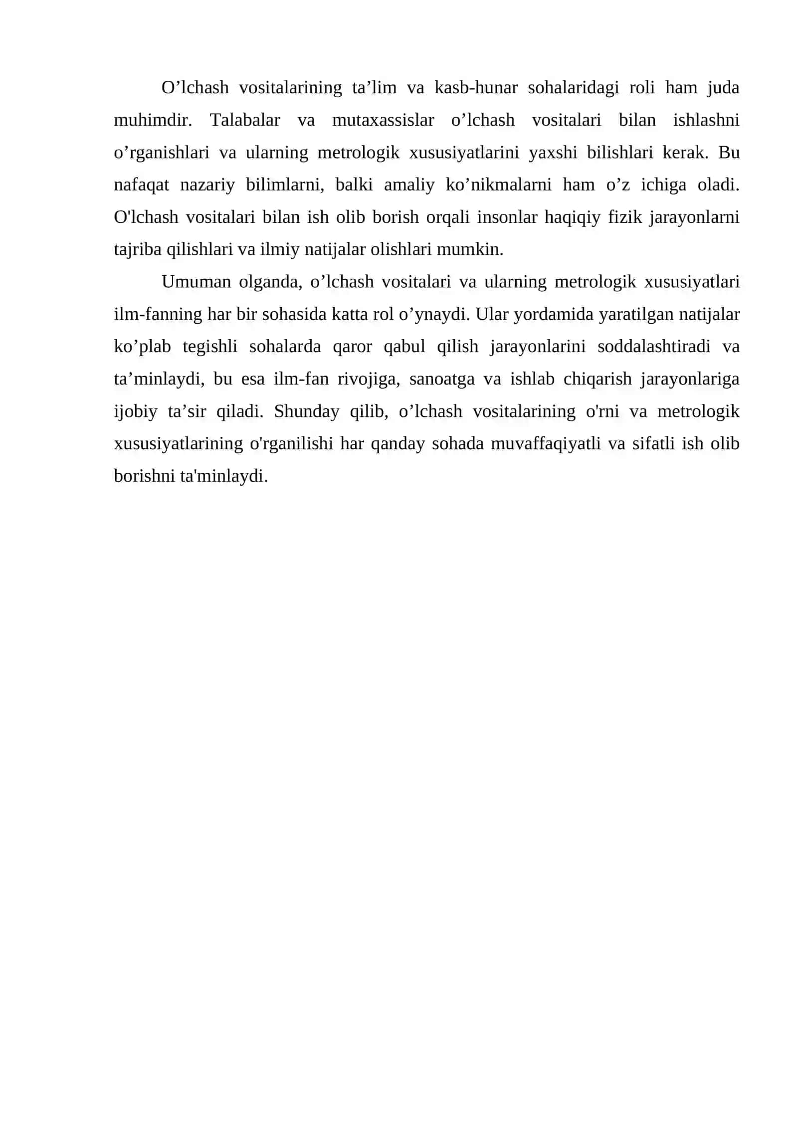 O’LCHASH VOSITALARI VA ULARNING MеTROLOGIK XUSUSIYATI 4