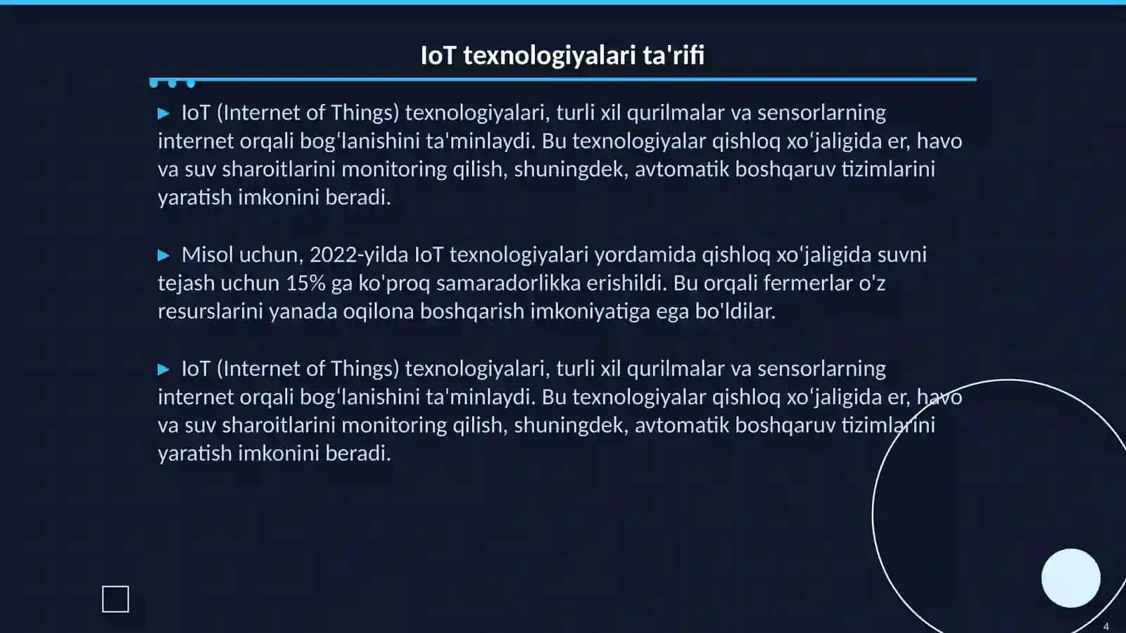 Aqlli qishloq xoʻjaligi texnikalari 4