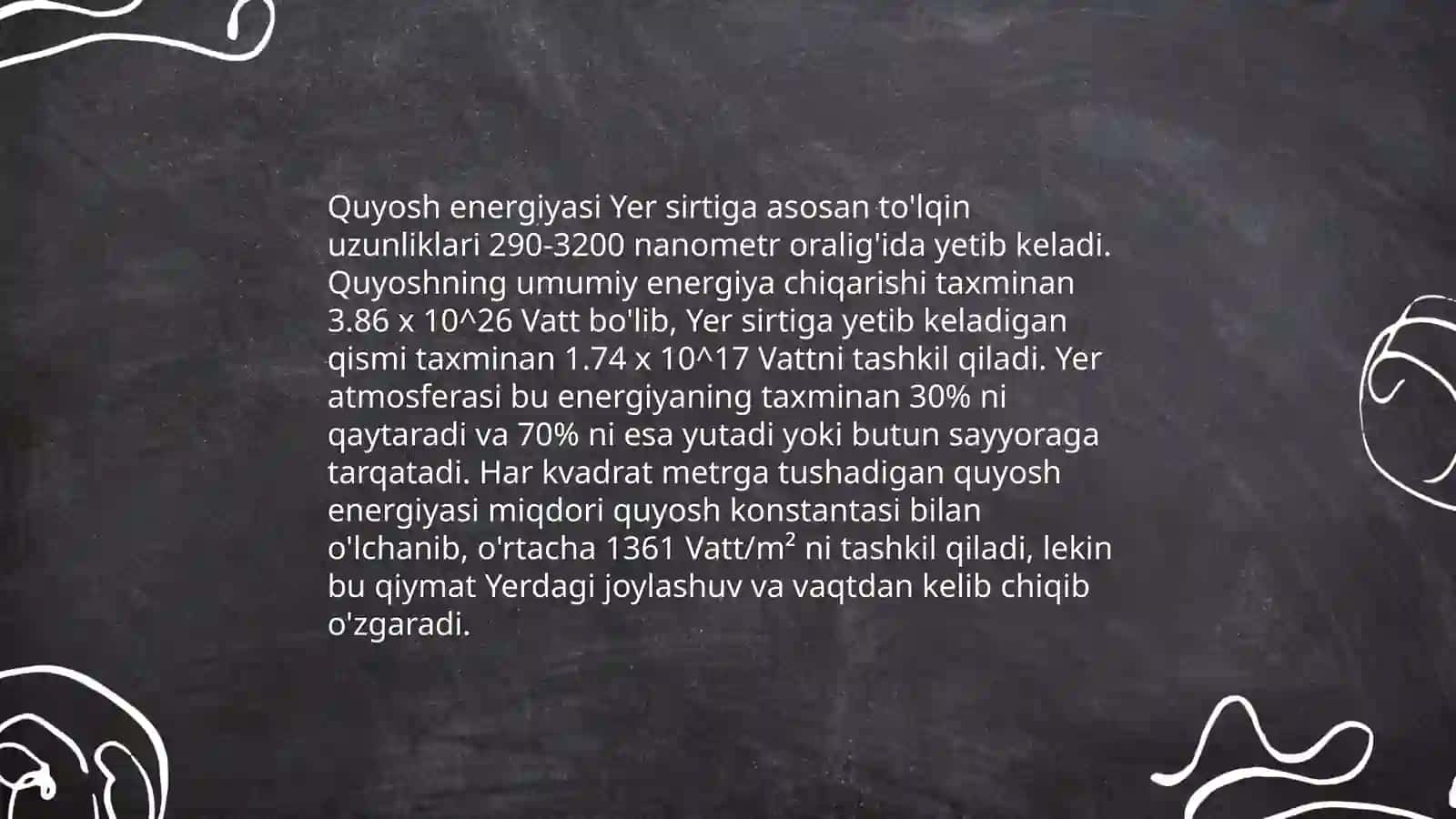 Quyosh energiyasining atmosfera va yer sirtidagi õzgarishlari 4