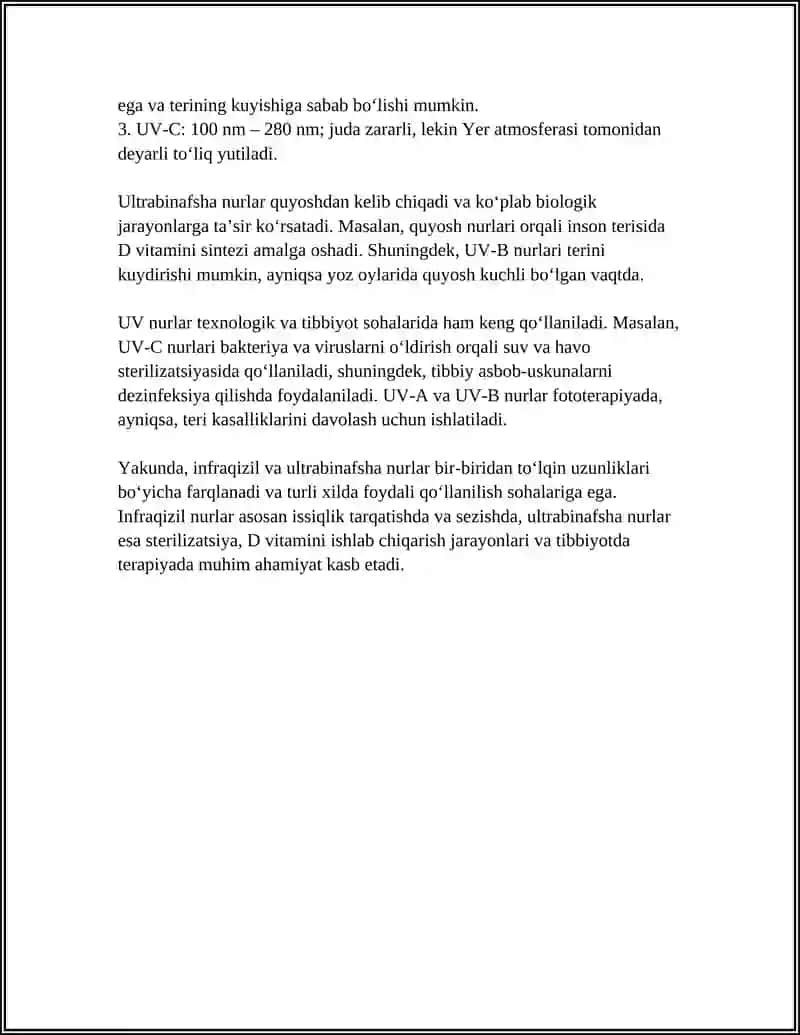 INFRAQIZIL VA UL'TRABINAFSHA NURLAR 4
