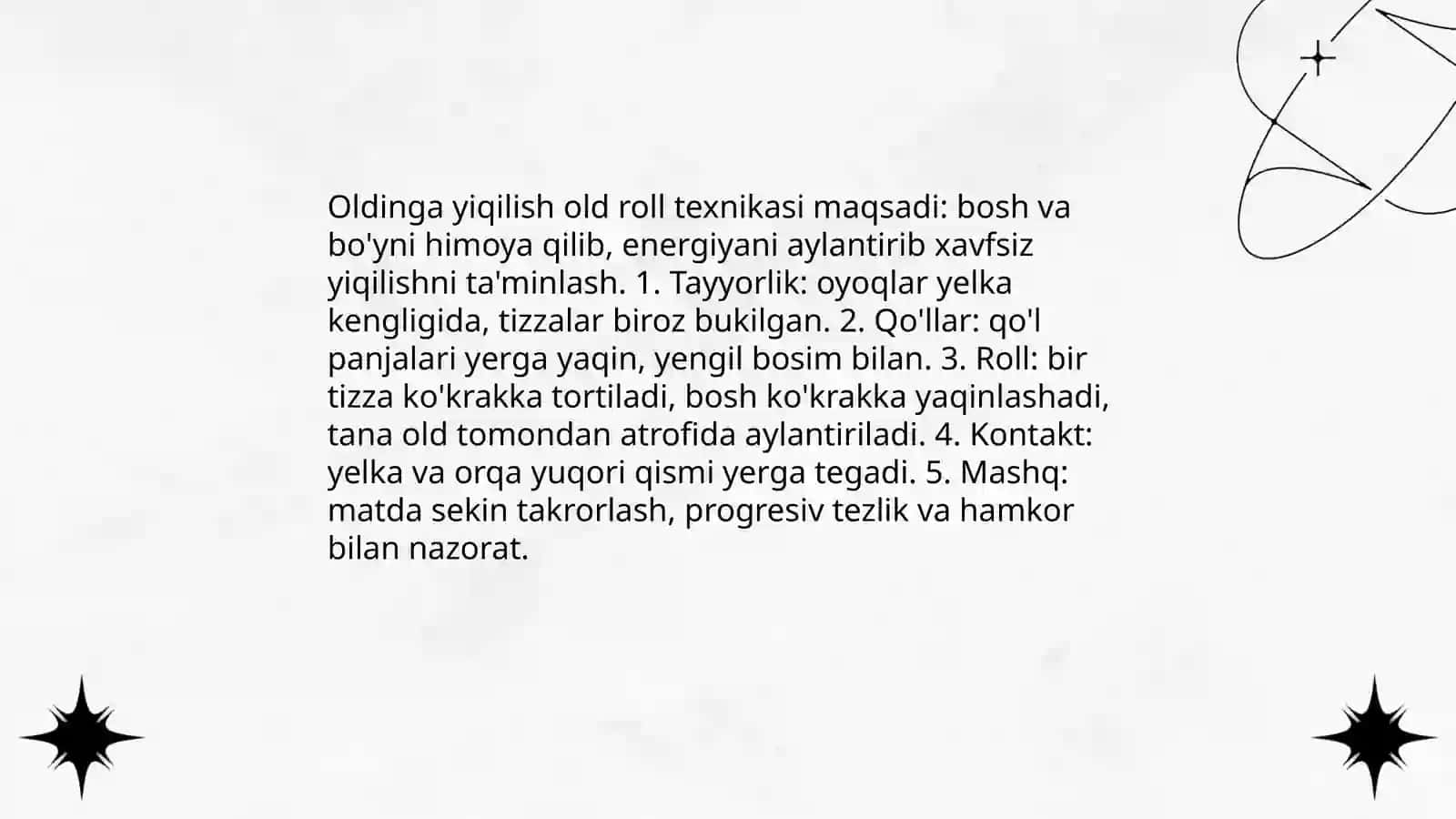 Kurash turlarida yiqilishlarini o'rgatish 4