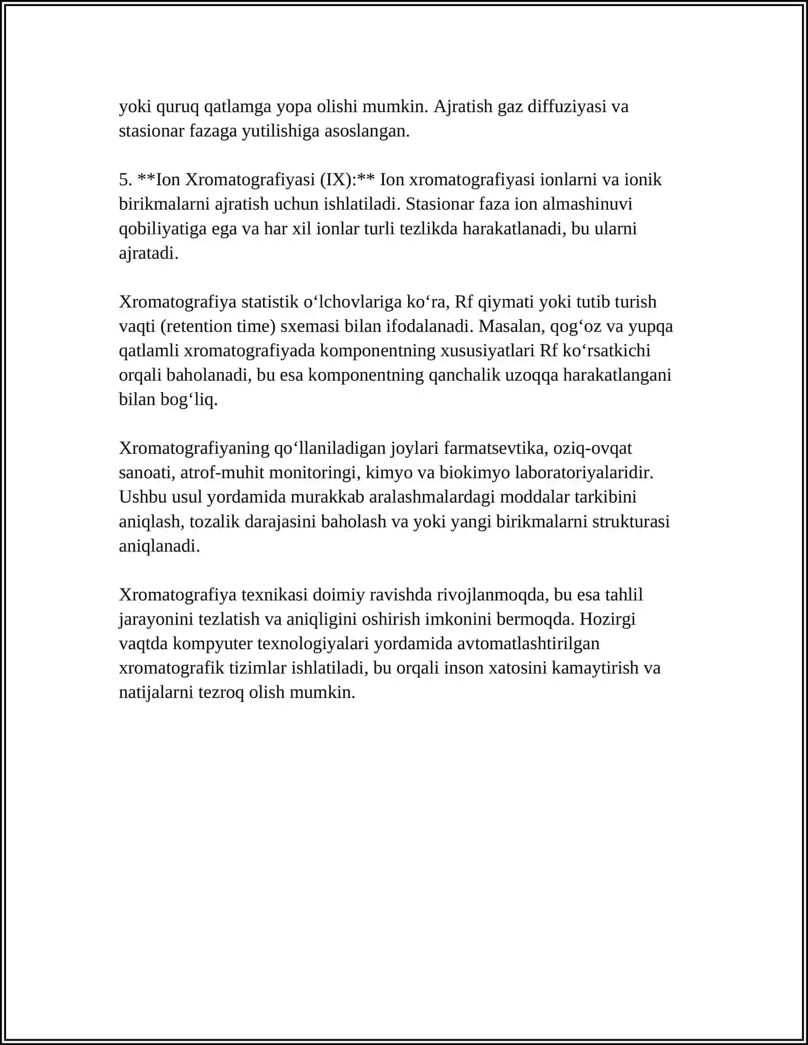 Xromatografiyaning Tibbiy Izlanishlardagi Imkoniyatlari 4