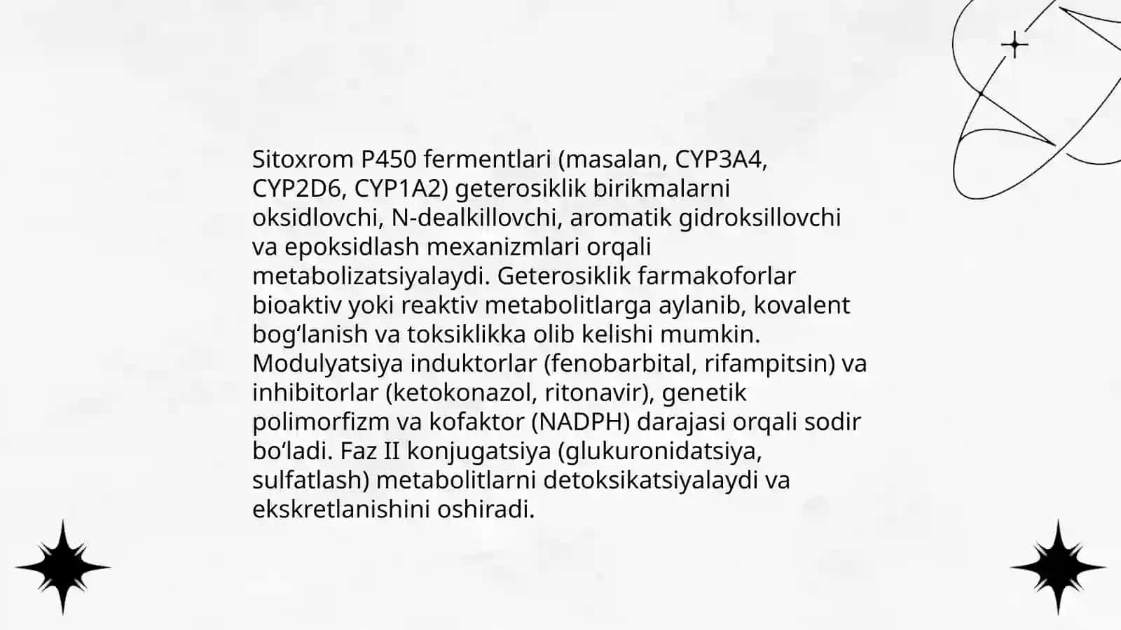 Geterosiklik birikmalar asosidagi metobolitlar va dorivor vositalar 4