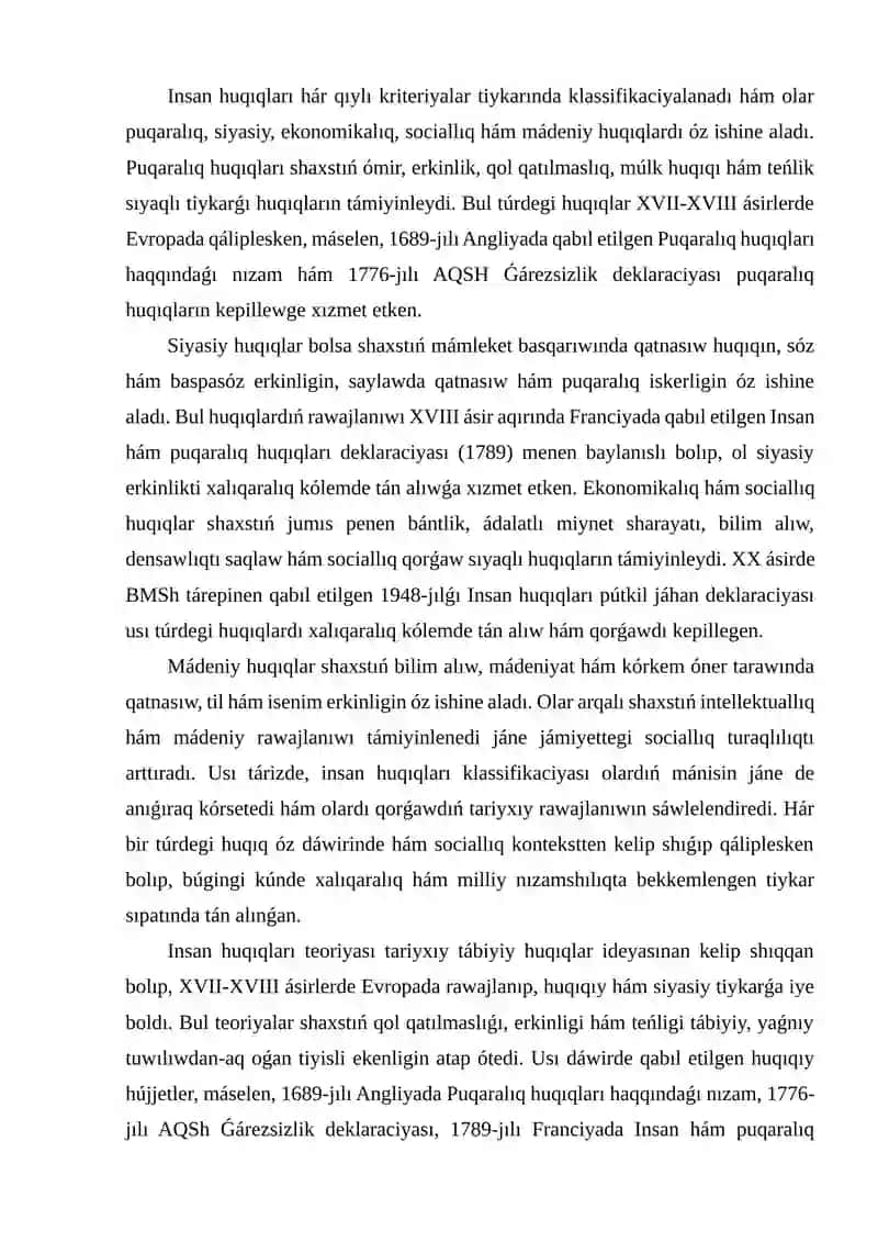 Insan huqıqları hám erkinliklerin támiyinlew strategiyaları hám rawajlanıw baǵdarları 4