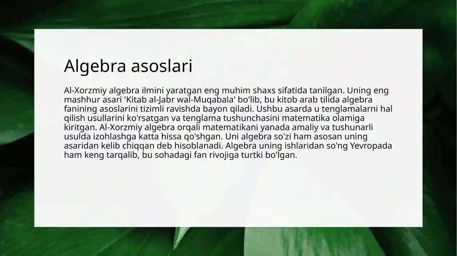 BUYUK OLIM AL-XORZMIY ASARLARI 4