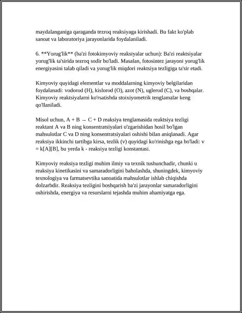 Kimyoviy reaksiya tezligi 4