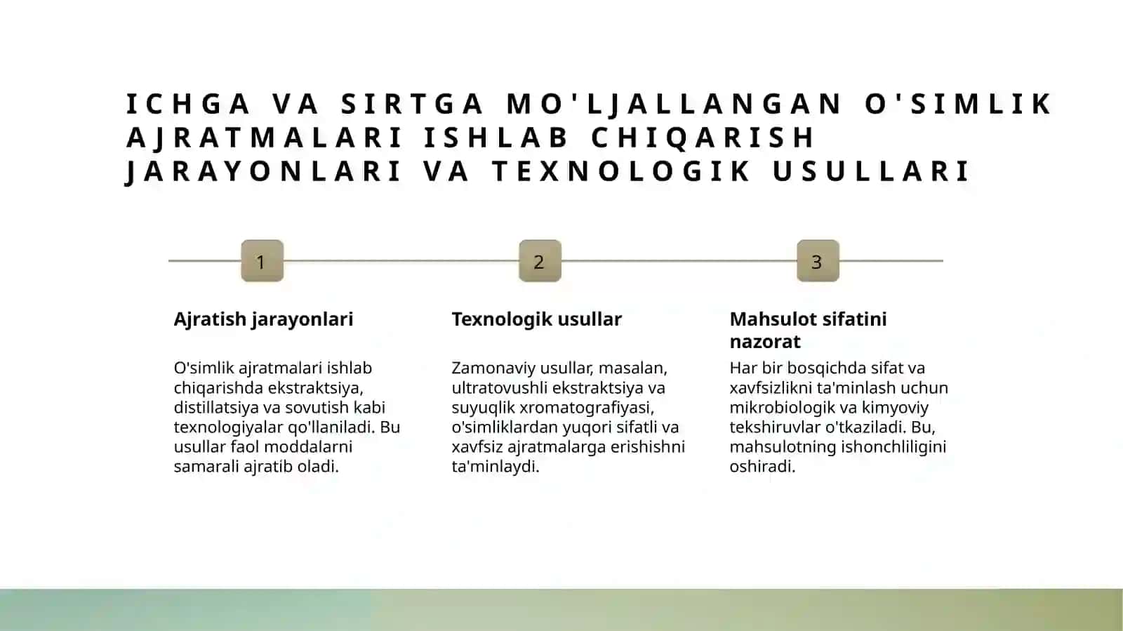 O'simlik ajratmalari texnologiyasi va tibbiyot 4