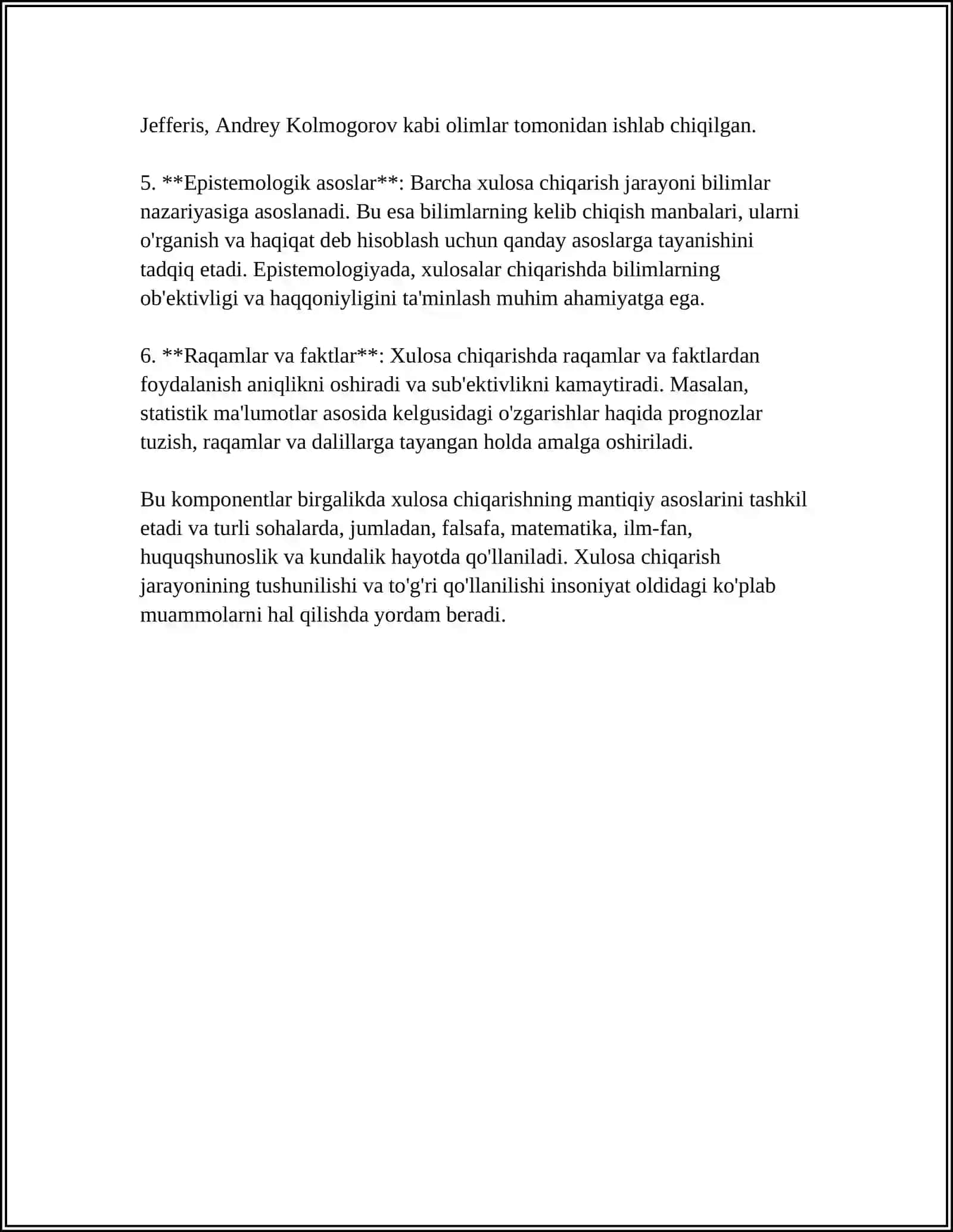 XULOSA CHIQARISHNING UMUMIY MANTIQIY TAFSIFI 4