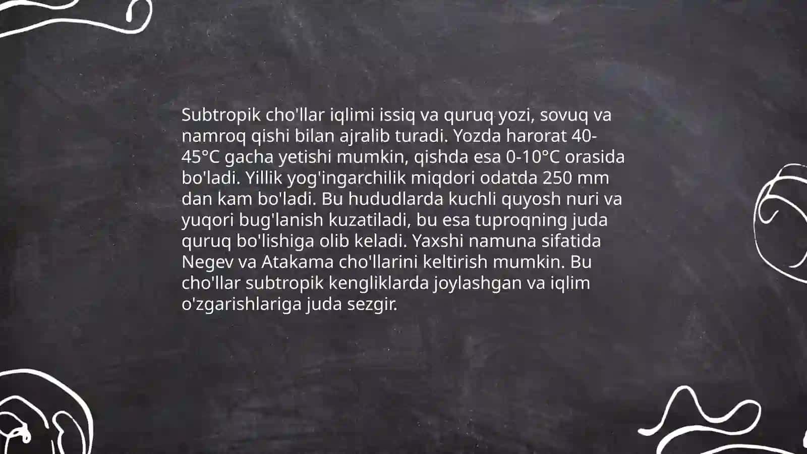 Tropik va subtropik choʻllar 4