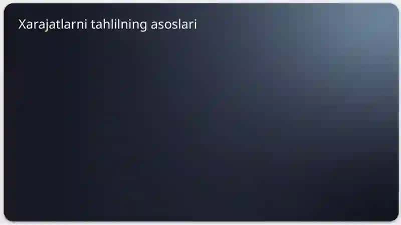 xarajat  tahlili 4