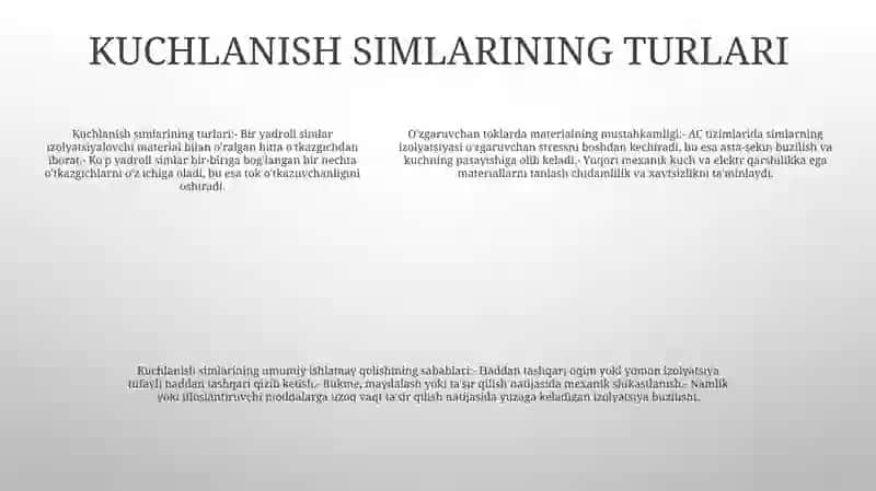 Vaqt BoʻYicha Davriy OʻZgaruvchan Kuchlanishlarda Materiallarining Mustahkamligi, Toliqish Yemirlish Va Uning Sabablari Kuchlanishlar Simlarining Turlari 4
