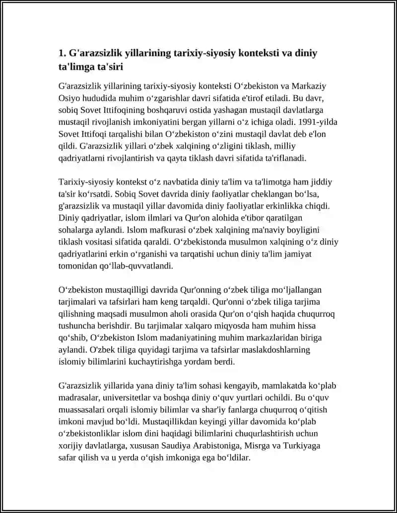 G'A'REZSIZLIK JILLARINDA QURANNIN' O'ZBEK TILGE AWDARILIWI HA'M TA'FSIRLERI HAQQINDA PREZENTACIYA TAYARLAW 4