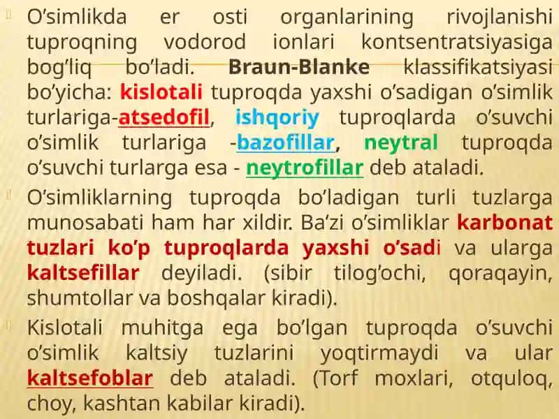 EDAFIK, BIOTIK VA ANTROPOGEN OMILLAR, ULARNING QISHLOQ XO‘JALIGIDAGI AHAMIYATI. 4