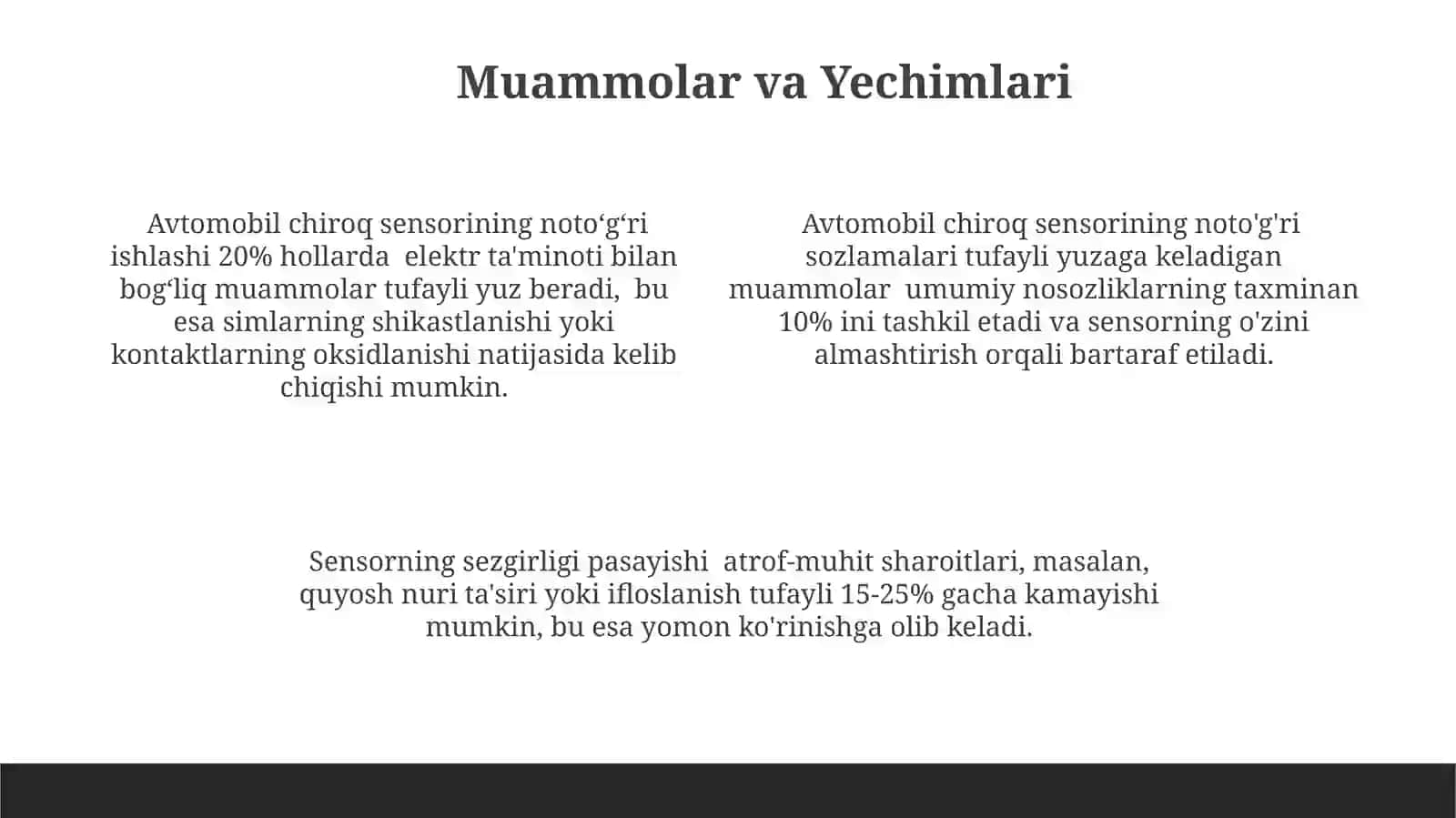 Avtomobil Yorug'lik Sensorlari 4