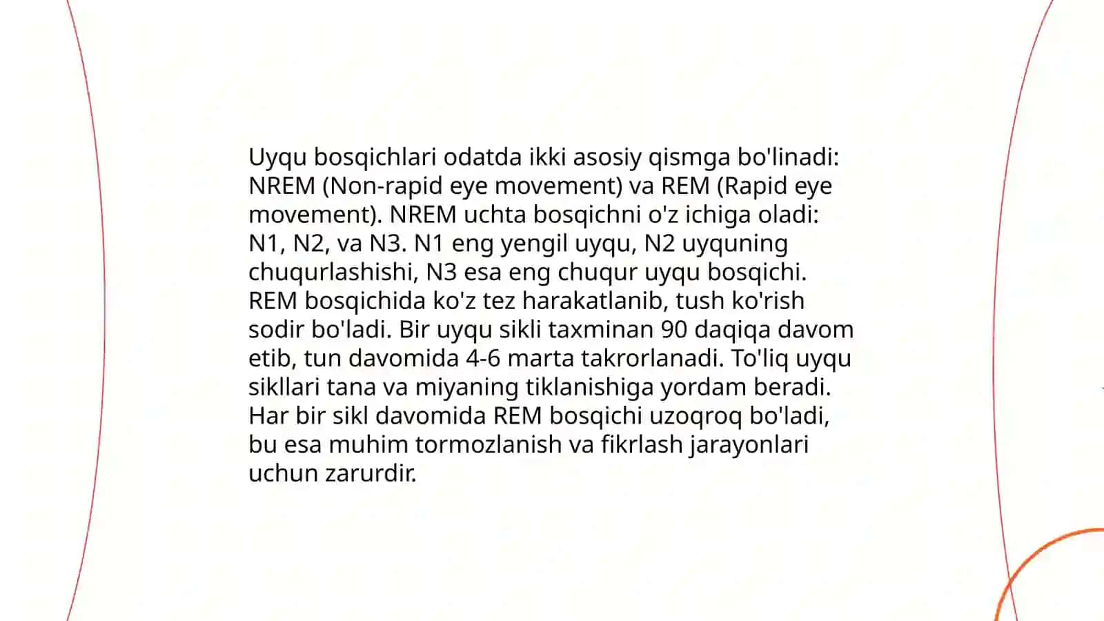 Uyqu, tush koʻrish va gipnoz, uyqu gigiyenasi 4