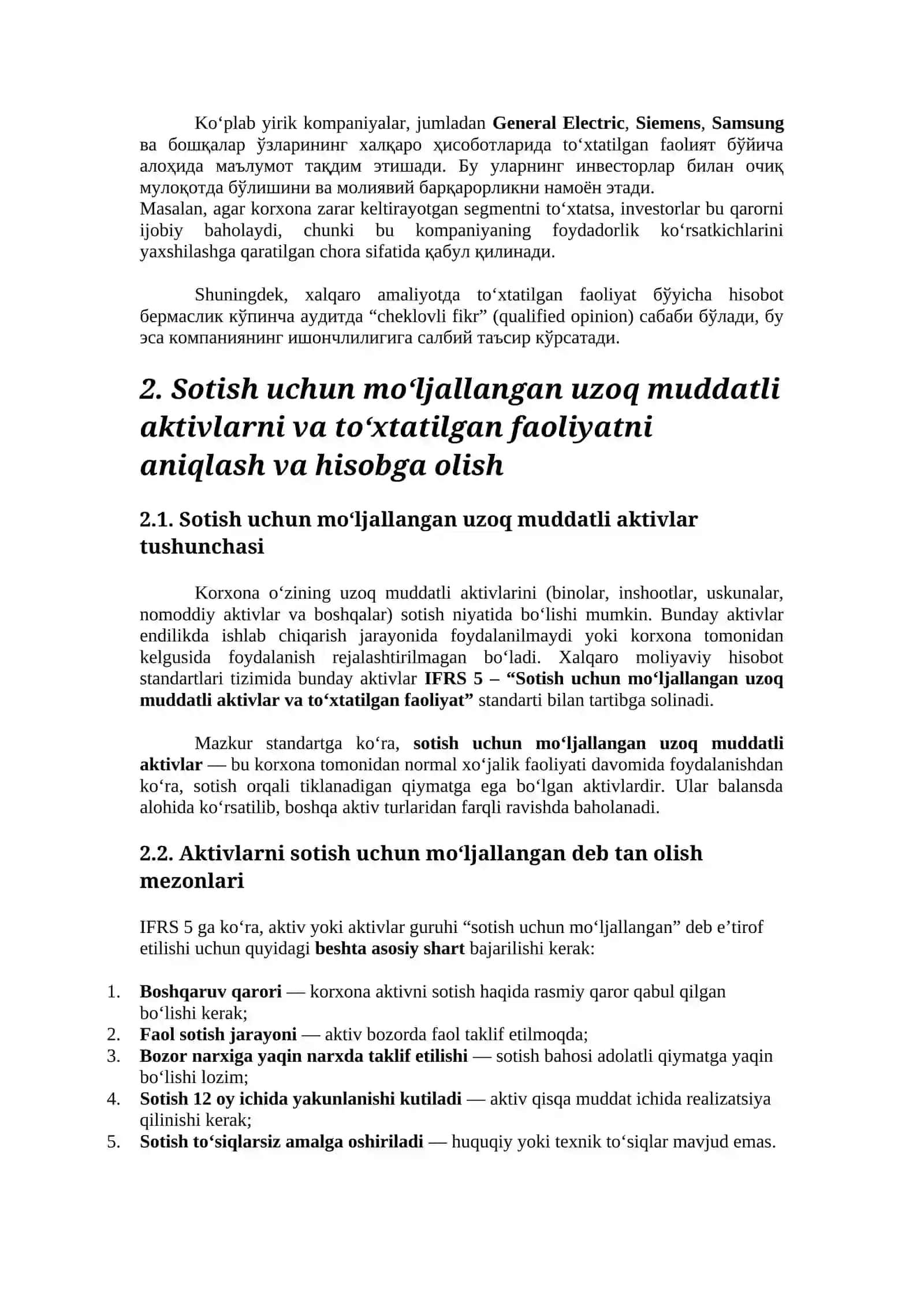 Moliyaviy natijalar to'g'risida hisobot berish 4