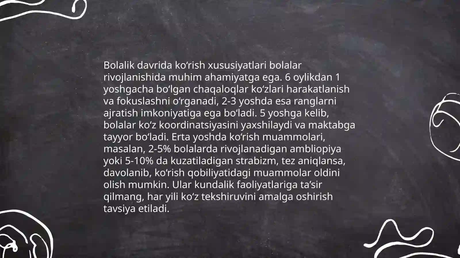 Körishning yosh xususiyatlari 4