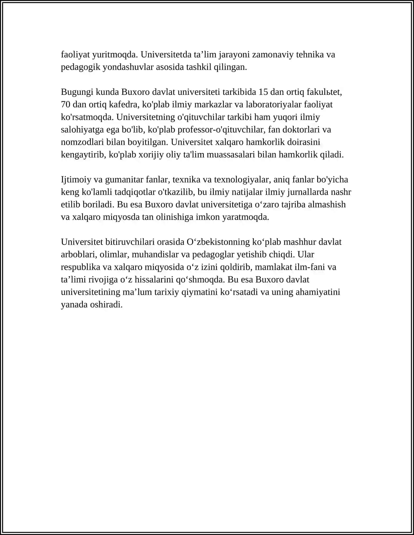 Buxoro Davlat Universiteti Tarixi 4