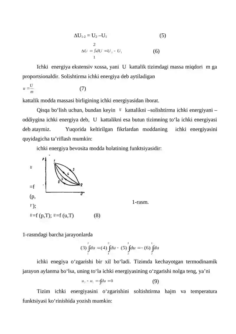 Termоdinamikaning 1-qоnuni 4