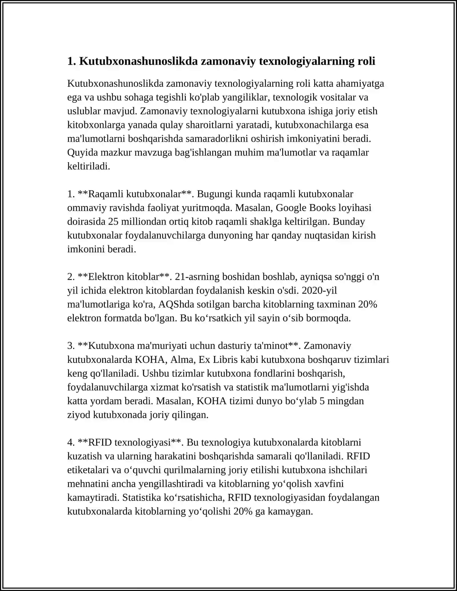 O'ZBEKISTONDA KUTUBXONASHUNOSLIK FANINING RIVOJLANISH ISTIQBOLLARI 4