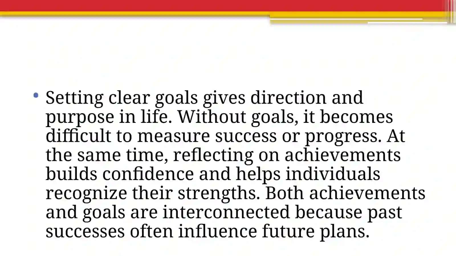 Achievements and goals 4