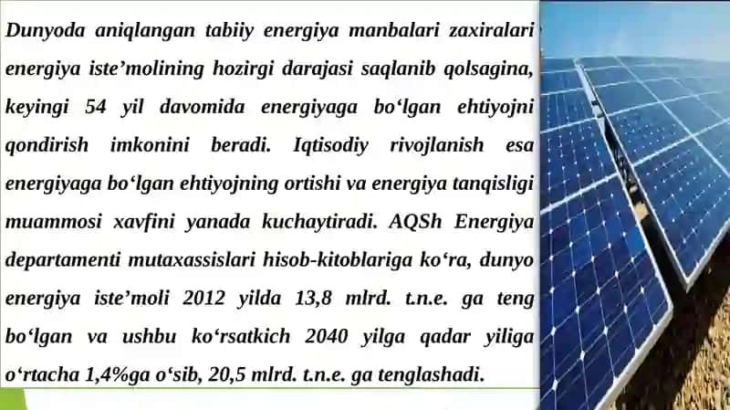 “YASHIL IQTISODIYOT“DA QAYTA TIKLANUVCHI ENERGIYANING JORIY ETILISHI. 4