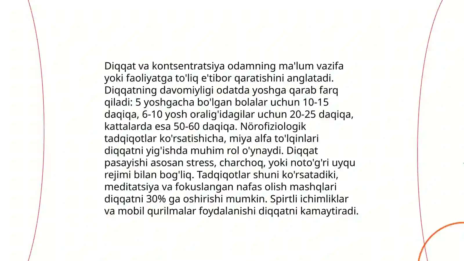 Diqqat haqida tushuncha va turlari 4
