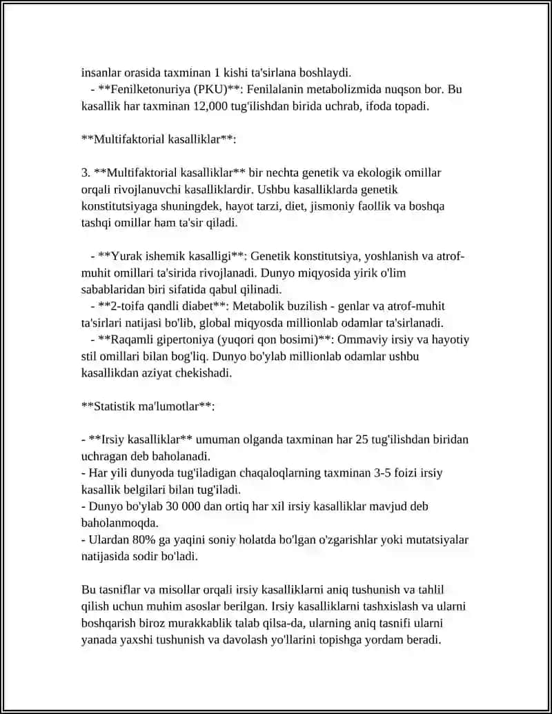 IRSIY KASSALIK XRAMASOMA SON VA GEN 4