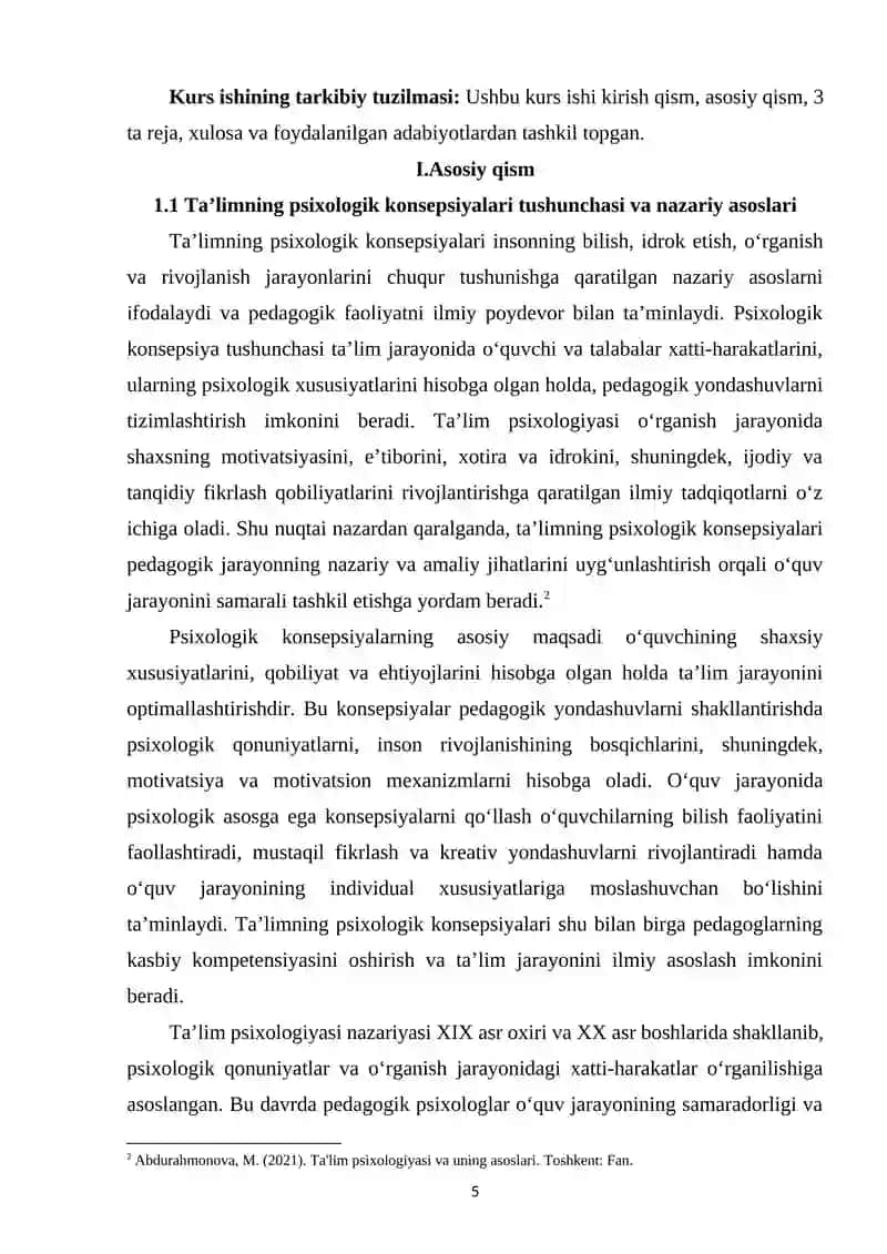 Ta’limning psixologik konsepsiyalari 4